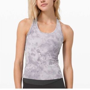 Lululemon Cool Racerback Shorter Nulu Diamond Dye Stargaze Pitch Grey Size 4